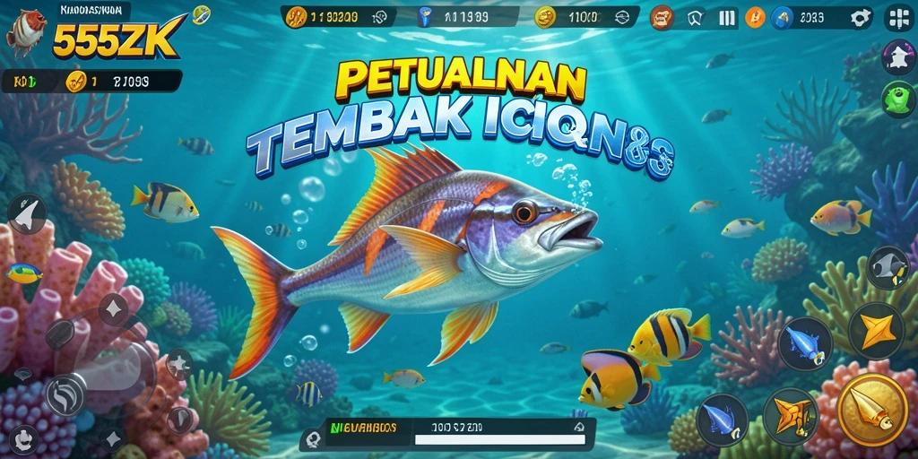 Gameplay seru menangkap ikan di lautan.
