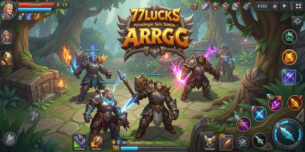 Gameplay seru dan menantang dalam 77LUCKS ARPG.
