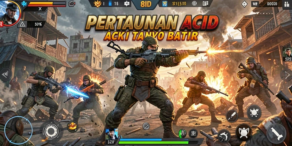 Tangkapan layar utama 8ID menunjukkan aksi pertempuran yang mendebarkan.