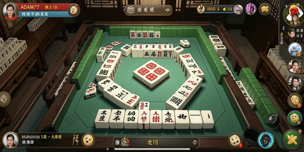 Tampilan gameplay seru dari permainan Mahjong ADAM77.