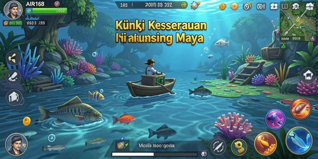 Tampilan gameplay memancing yang mendebarkan dan realistis di AIR168.