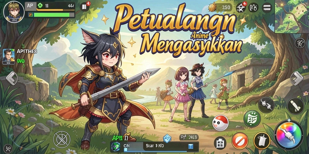 Screenshot utama API36 menampilkan aksi mendebarkan dan karakter Anime yang memukau.