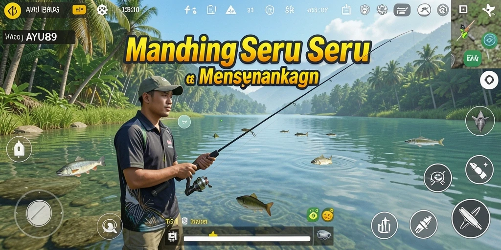 Tampilan gameplay seru AYU89 dengan berbagai jenis ikan.