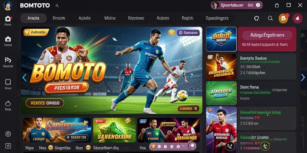 Tampilan antarmuka gameplay BOMTOTO dalam taruhan olahraga.
