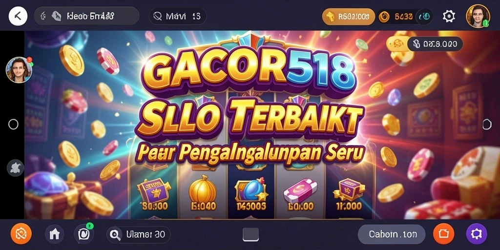 Tampilan gameplay seru GACOR518 dengan berbagai tema slot.