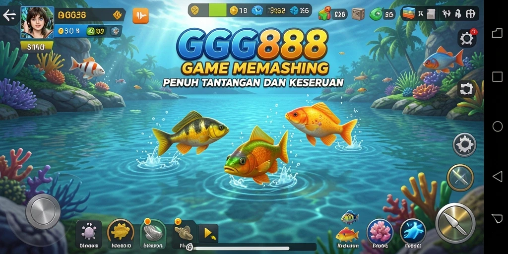 Screenshot GGG888 menampilkan gameplay memancing yang seru dan menantang.