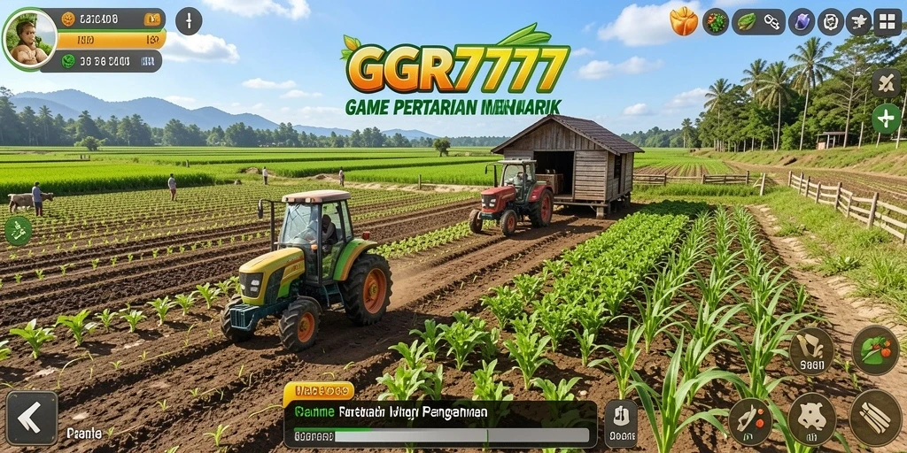 Tangkapan layar GGR7777 menampilkan gameplay pertanian yang seru dan interaktif.