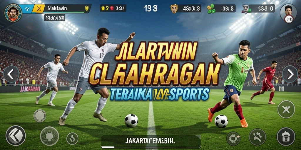Screenshot menunjukkan aksi seru dari gameplay olahraga JAKARTAWIN.