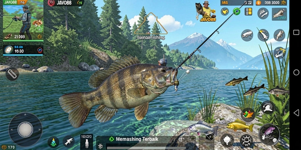 Tampilan gameplay JAVO88 yang menarik dan menantang untuk memancing.