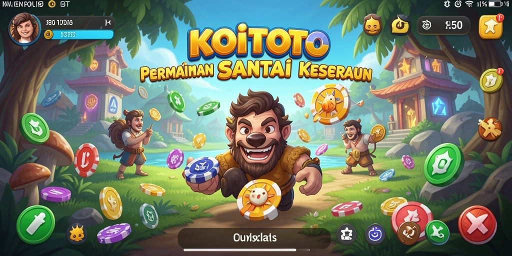 Tampilan gameplay KOITOTO yang penuh warna dan menyenangkan.