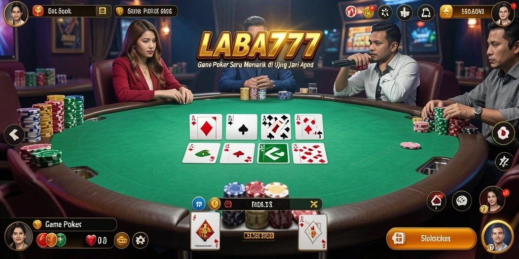 Tampilan gameplay Poker di LABA777 yang menghibur dan mendebarkan.