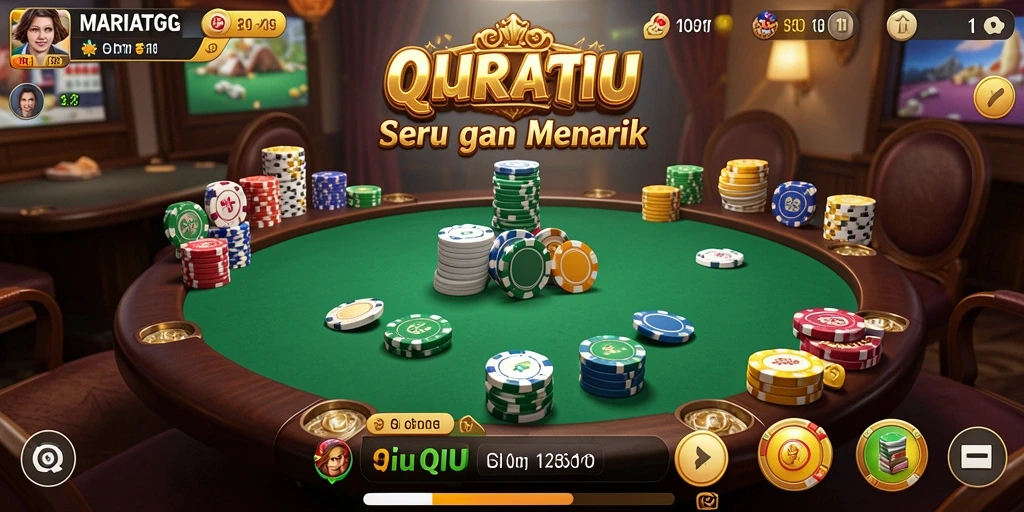 Screenshot gameplay QiuQiu MARIATOGL menampilkan suasana seru dan menantang.