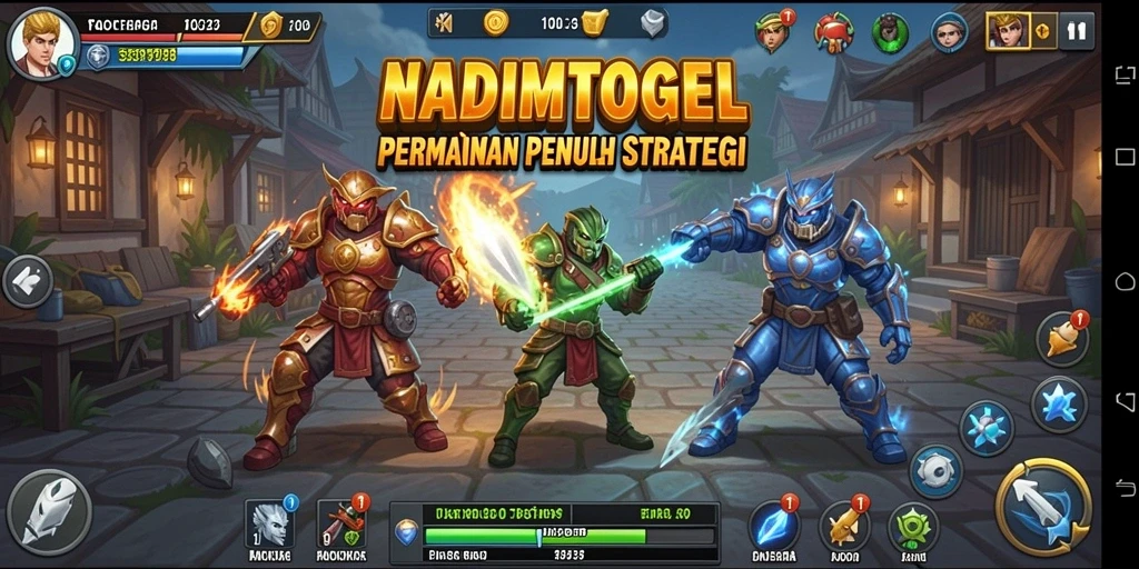 Screenshot gameplay NADIMTOGEL menampilkan aksi seru dalam pertempuran TPS.