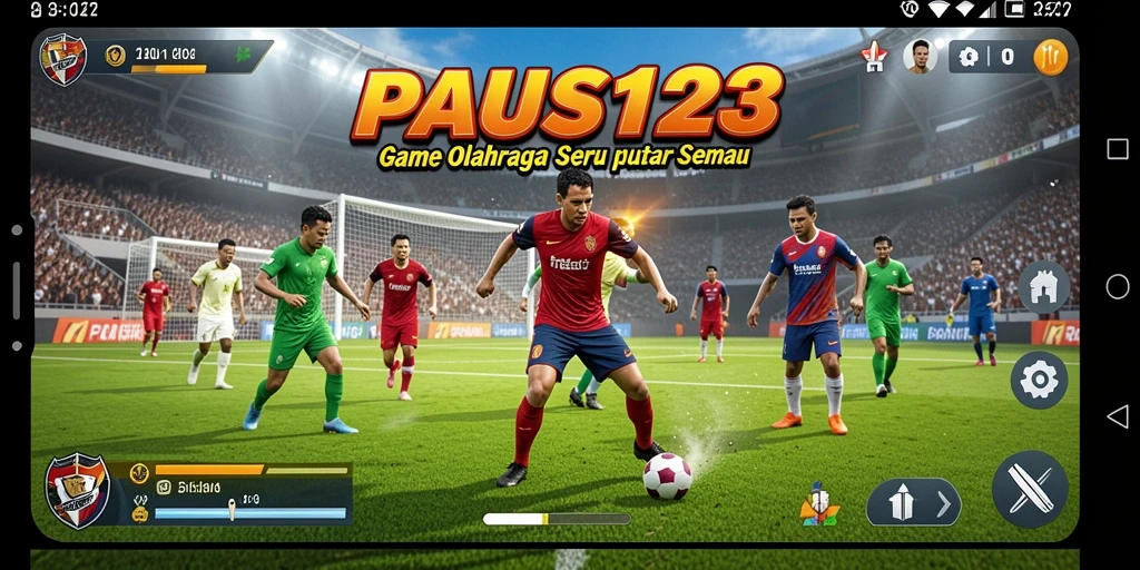 Tampilan gameplay seru PAUS123 dengan aksi olahraga penuh energi.