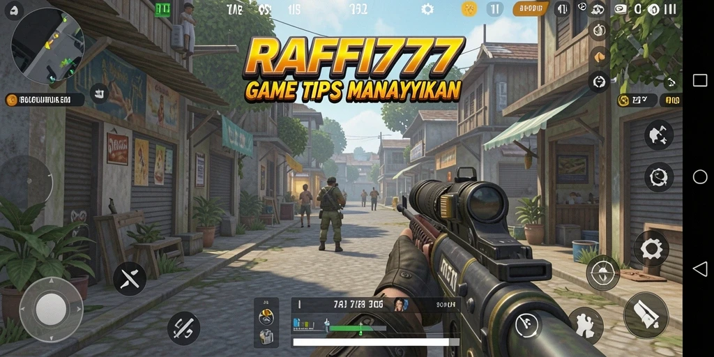 Screenshot menunjukkan karakter beraksi di medan perang TPS.