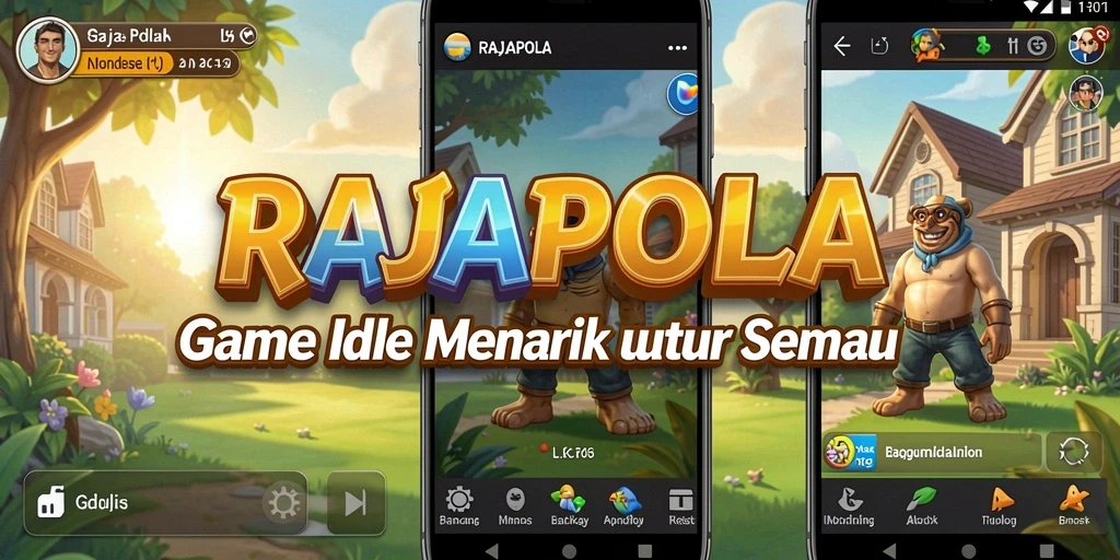 Tampilan gameplay RAJAPOLA yang menarik dengan elemen Idle.