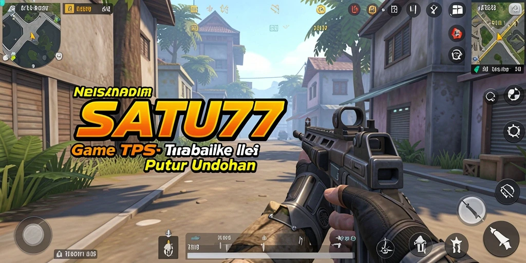 Tampilan aksi mendebarkan dalam game TPS SATU77.