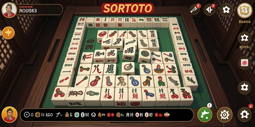 Screenshot SORTOTO menampilkan gameplay Mahjong yang seru dan menantang.